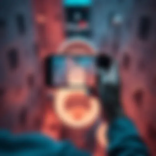 Individual holding a phone to take a picture of a toilet bowl, depicting the concept of sharing bowel movement photos for crypto rewards