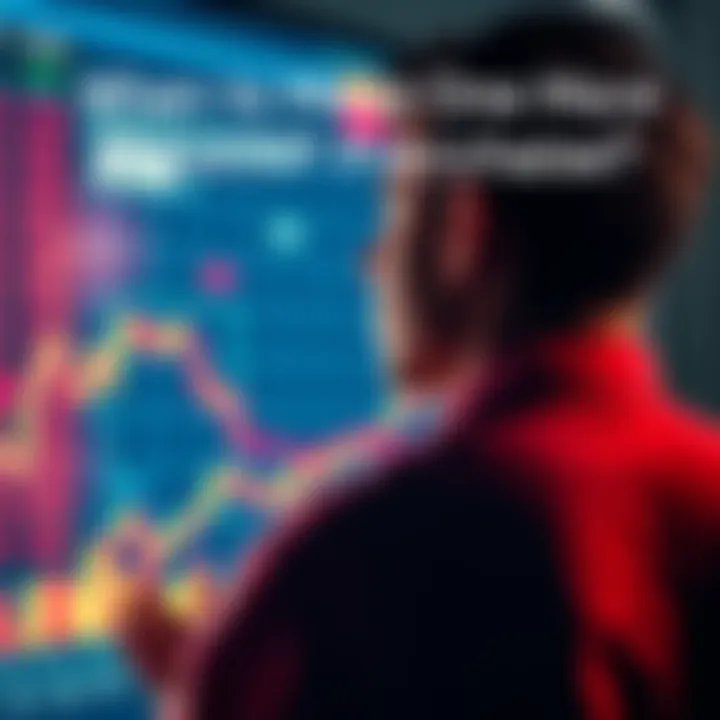 A person looking at a graph showing XRP prices, contemplating whether to buy now or wait for a dip