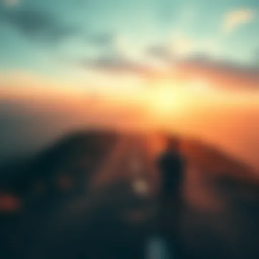 A person stands at a crossroads, looking hopeful while holding a journal, symbolizing resilience and personal growth after facing challenges and rejection.