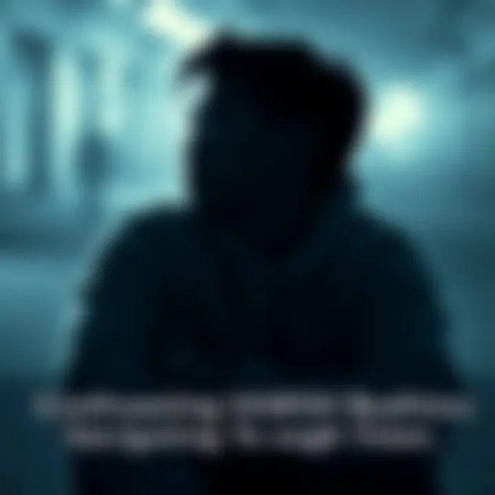 Person Reflecting on Life Individual sitting alone, looking thoughtful while surrounded by a gloomy atmosphere, symbolizing emotional struggles