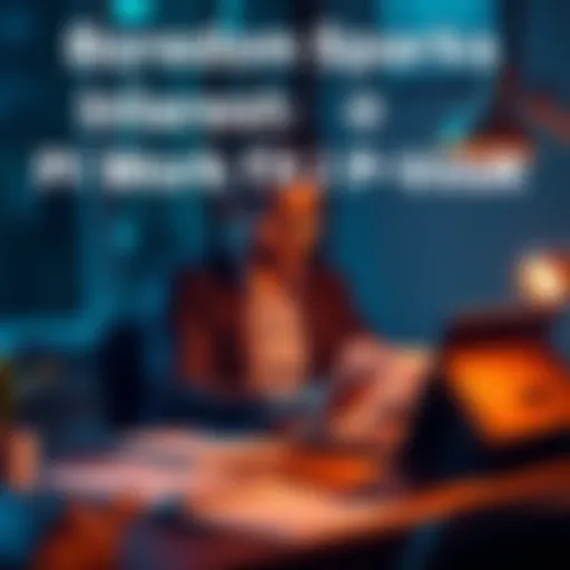 A person sitting at a desk looking at documents and a laptop, exploring private investigation work as a new interest
