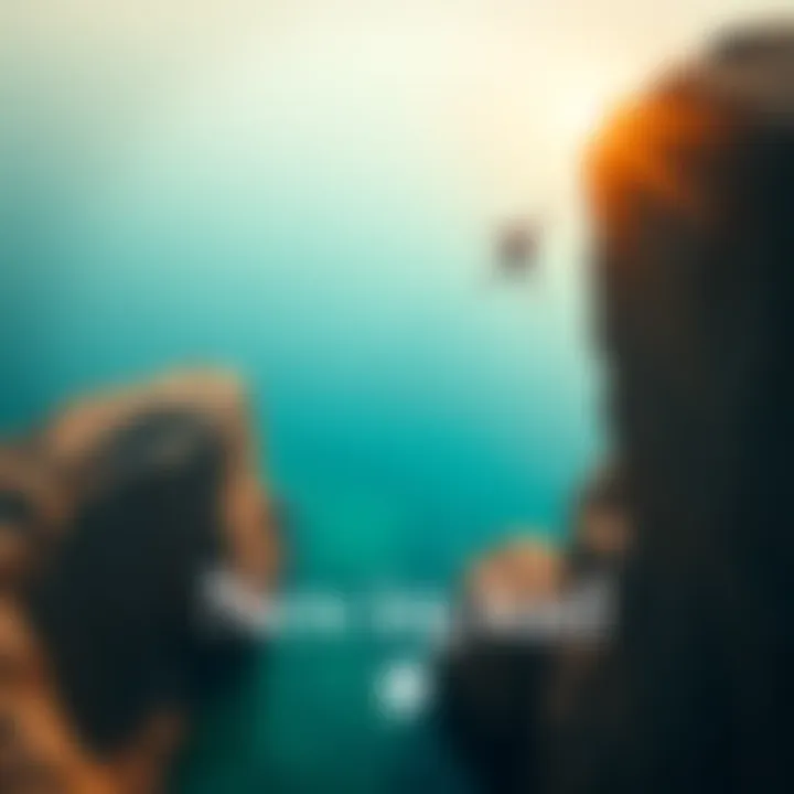 A person confidently jumping off a cliff into clear water, symbolizing bold risk-taking in life.