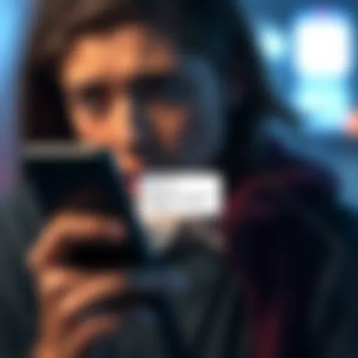 A person looking worried while holding a smartphone, representing the impact of a phishing scam on cryptocurrency security. The screen shows a fake call from Coinbase.