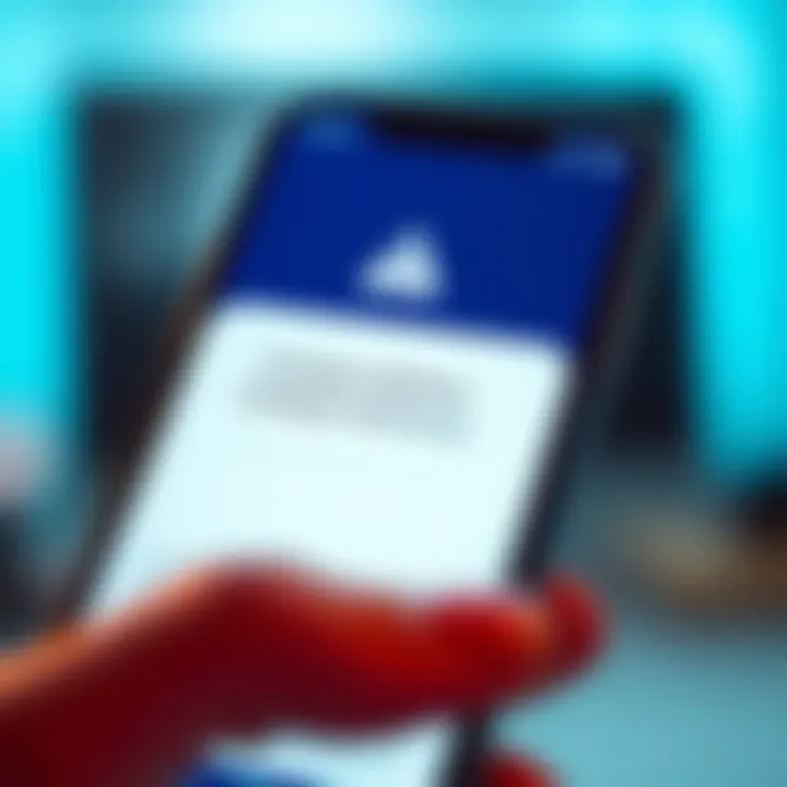 A phone screen displaying a phishing text about a Coinbase withdrawal, with an alert symbol indicating caution.