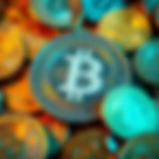 A visual representation of cryptocurrency coins with a warning sign illustrating the theft of Pi from victims