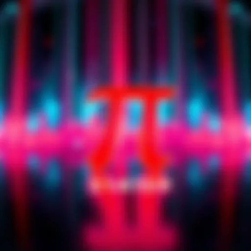 A graphic showing the symbol for pi along with its value written as 314159, set against a colorful background