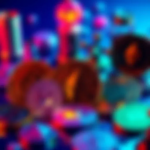 A visual representation of various cryptocurrency tokens including LTC, ETH, and AVAX, showing their logos and symbols in a vibrant layout.