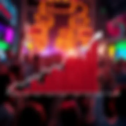 A line graph showing prices increasing toward twenty five cents with excited people in the background celebrating