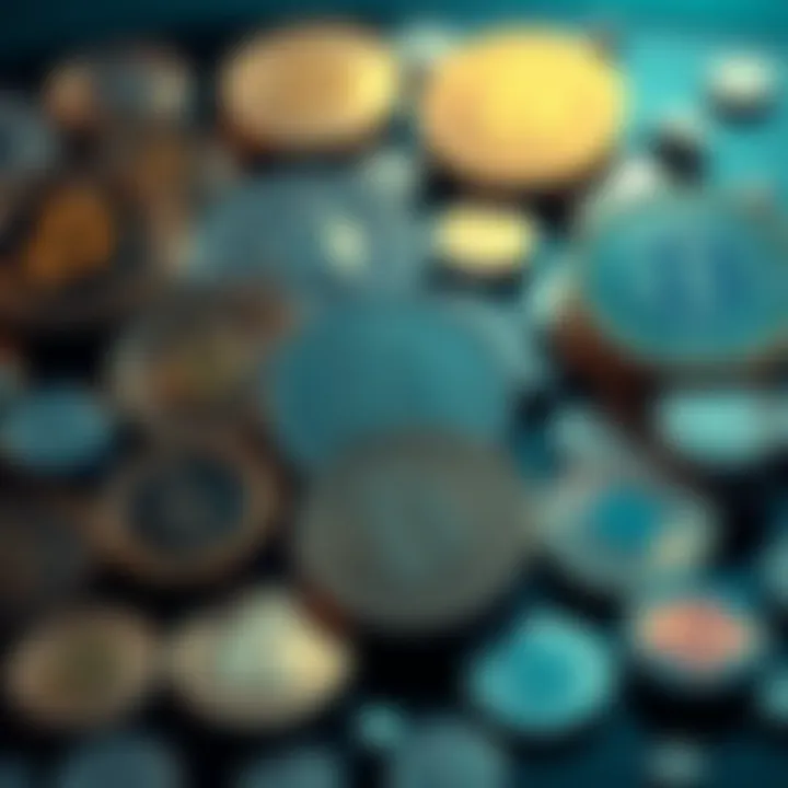 A graphic showing various private coins with a focus on their features and influence in financial transactions, emphasizing user privacy.