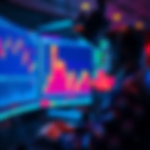 A trader looking at cryptocurrency charts on a computer screen, calculating potential profit margins during altseason.