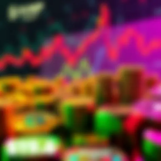 Visual representation of monetary investment in $PUMP tokens with graphs showing fluctuations in market value, depicting the $19.6 million buyback effect