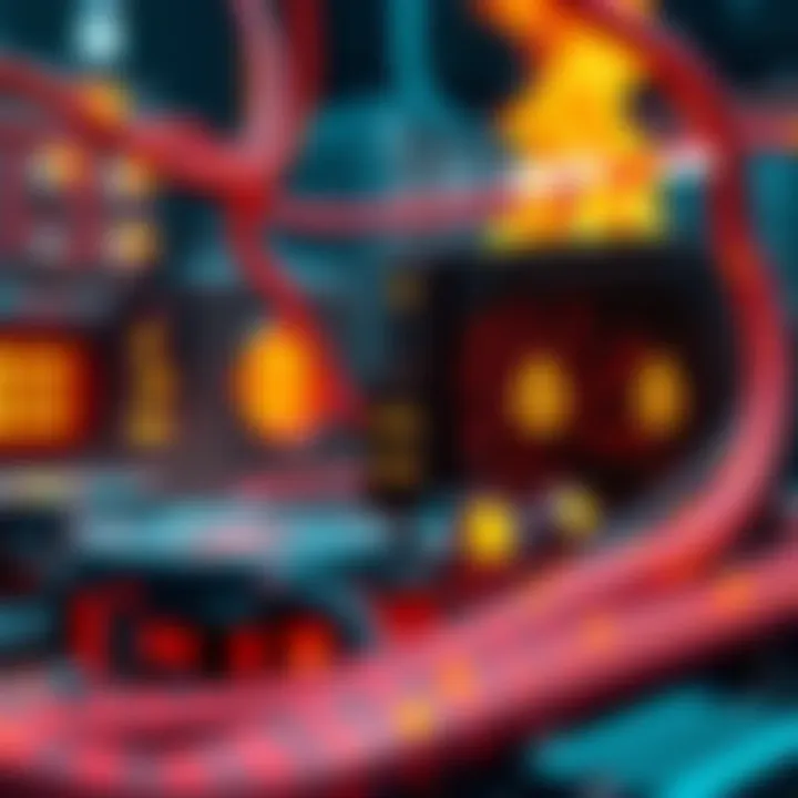 A visual representation of Qubic's mining model showing energy efficiency and the burning of $QUBIC tokens as Monero is mined.