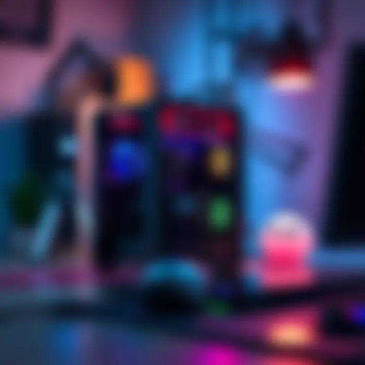 A RAK miner device set up in a home environment, showing its lights and indicators for operational status.