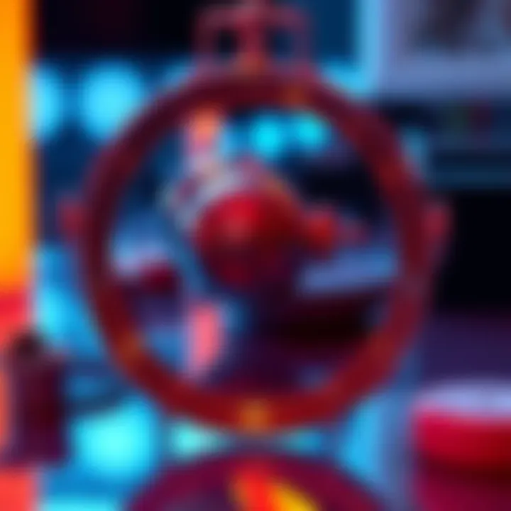 A close-up view of a mirror reflecting objects around it, showcasing their details and clarity.