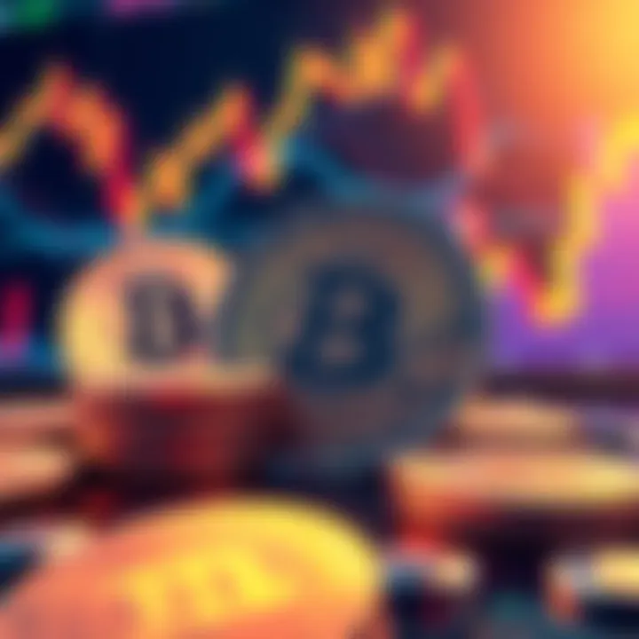 A visual representation of Remixpoint purchasing Bitcoin, featuring Bitcoin coins and stock market charts in the background.