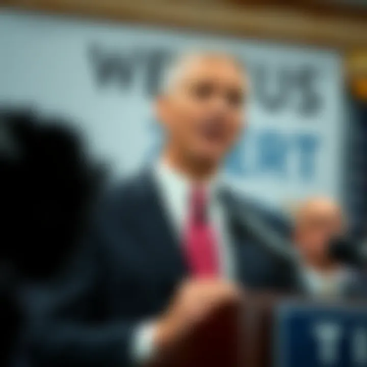 Representative Timmons speaking at a press conference about SEC policies on Ethereum
