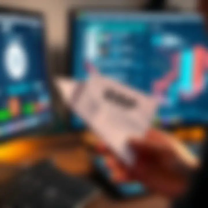 A person holding a paper wallet with XRP balance, looking at a computer screen while entering private keys to recover funds.