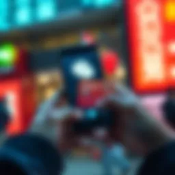 A person trying to make a payment using a Revolut card on a smartphone with Alipay and WeChat logos on the screen
