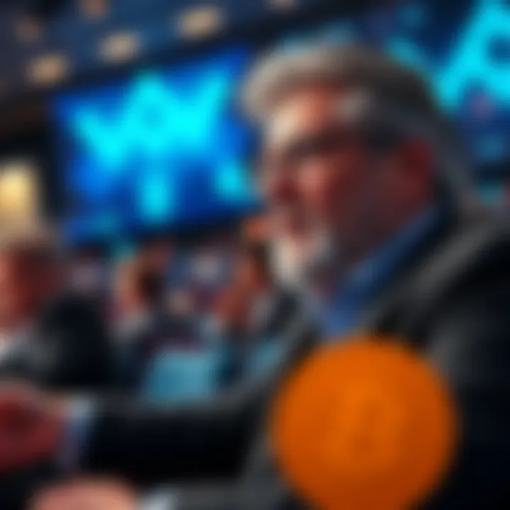 Richard Heart talks about the importance of $HEX, $PLS, and $PLSX over $pDAI, with a serious expression, in a conference setting.