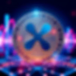 A visual representation of Ripple's RLUSD stablecoin alongside XRP symbol, highlighting their connection for global finance.