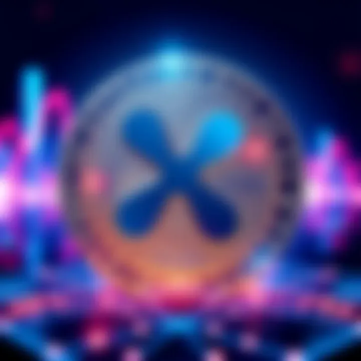 A visual representation of Ripple's RLUSD stablecoin alongside XRP symbol, highlighting their connection for global finance.