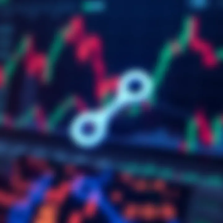 Ripple logo and financial charts The Ripple logo with financial charts and currency symbols in the background, representing Ripple's effort in finance and the uncertainty of XRP's future.