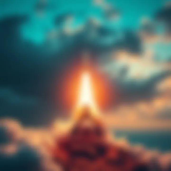 A bright rocket taking off into the sky, symbolizing a new venture