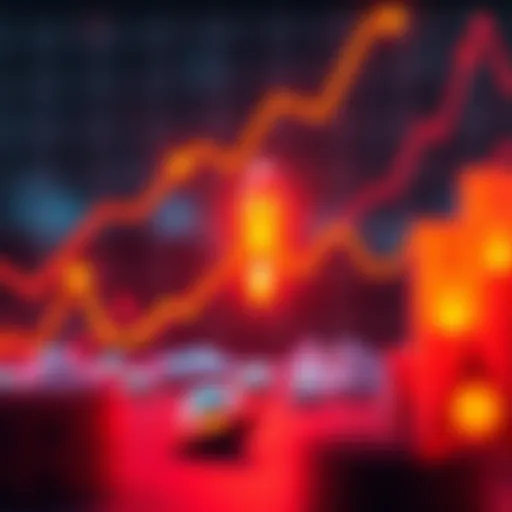 Graph showing Rocket Pool price trends with arrows indicating potential growth by 2025