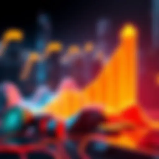 A graph showing a sharp increase in real-world asset tokenization, symbolizing the growth to $23.23 billion and the rise in holders by 13.6%.