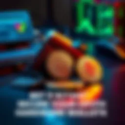 A hardware wallet with Bitcoin and Ethereum logos on a table, highlighting crypto security measures