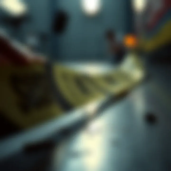 Examining the residue left by security tape on a surface