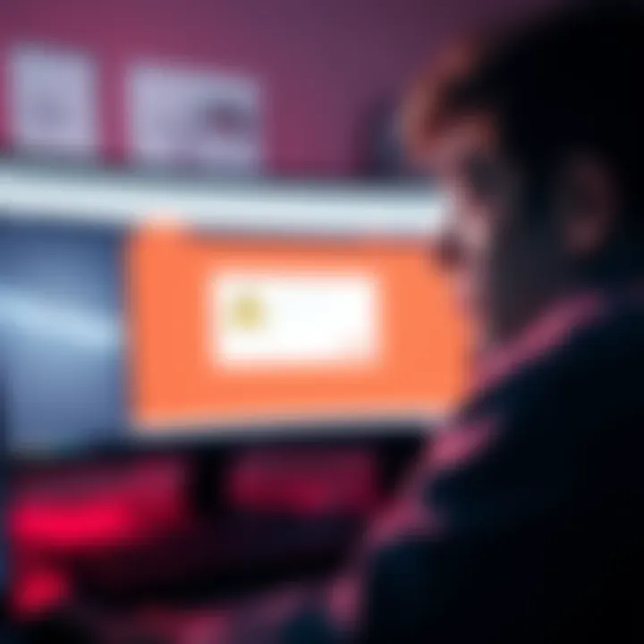 A person looks worried while trying to access their locked Sia account on a computer screen, showing a warning message.