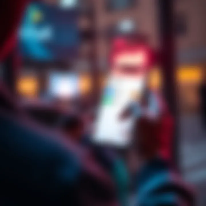 A person using a smartphone to complete a simple crypto transaction with ease, showing a straightforward interface and positive emotions.