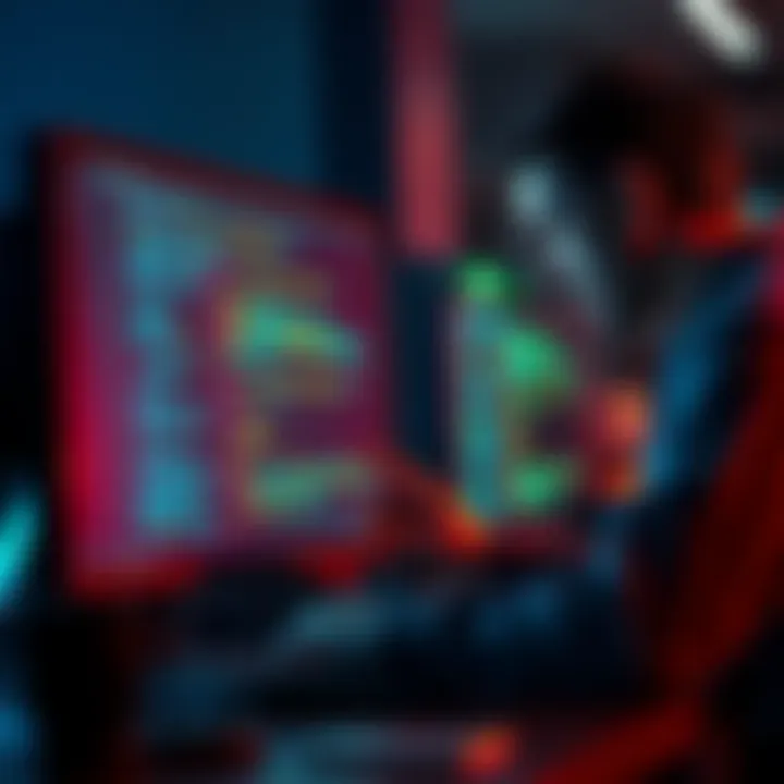 A developer looking at code on a computer screen while troubleshooting Solana adaptor issues with transaction signing