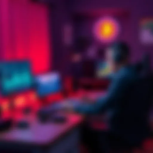 A person setting up a solo home staking cryptocurrency system at their desk with a laptop and hardware.
