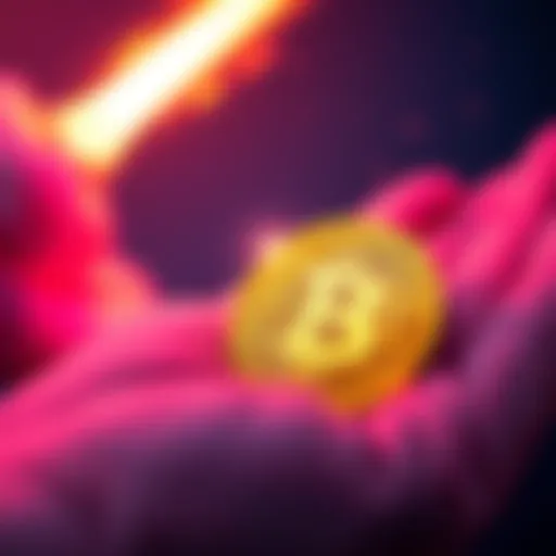 SpaceX logo with Bitcoin symbol and dollar sign, representing a financial transaction in cryptocurrency