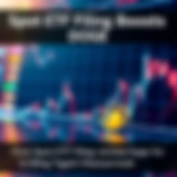 Spot ETF Filing Boosts DOGE A graphical representation of a cryptocurrency market with a focus on Dogecoin, showing an upward trend and the $0.30 target highlight.