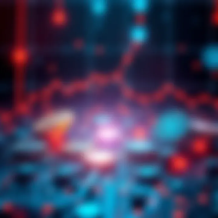 A visualization of stablecoins alongside AI technology symbols, showing their integration in the financial sector.