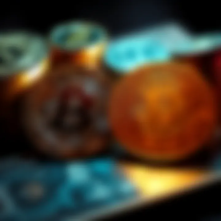 A visually striking graphic showing stablecoins side by side with US Dollar symbols, highlighting their value comparison in today's economy.