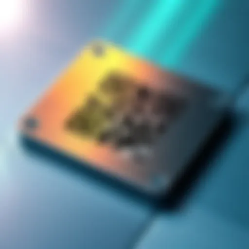 A close-up of a durable stainless steel plate engraved with a seed QR code for secure storage of digital assets.