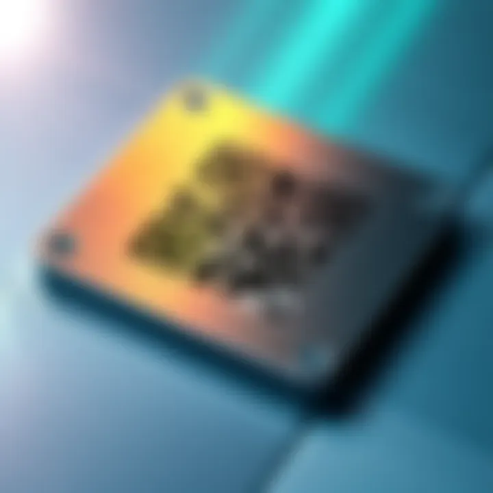 A close-up of a durable stainless steel plate engraved with a seed QR code for secure storage of digital assets.