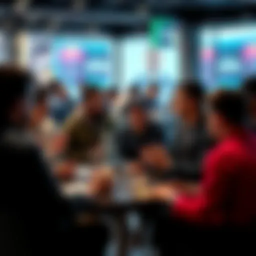 Group of people sharing their experiences with staking ETH for profit in a casual setting