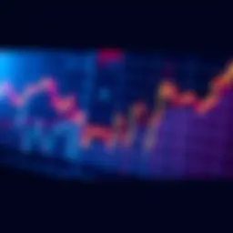 A stock market chart showing a downward trend followed by a projected upward trend, symbolizing buying the dip and potential rally.