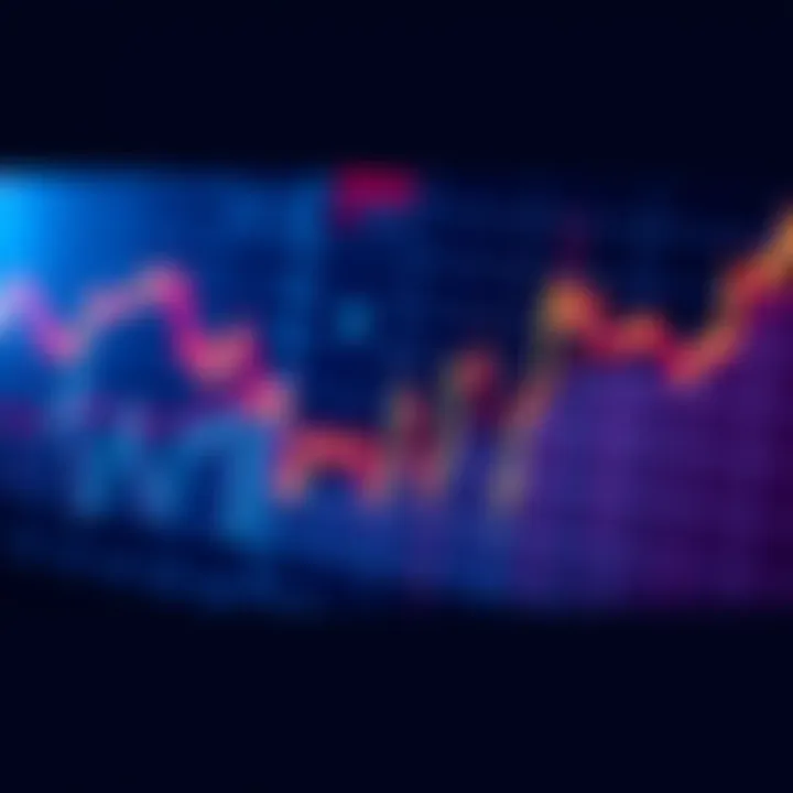 A stock market chart showing a downward trend followed by a projected upward trend, symbolizing buying the dip and potential rally.