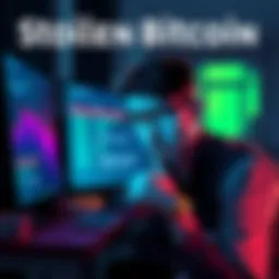 A person looking shocked while checking their computer screen, showing unauthorized transactions in cryptocurrency account