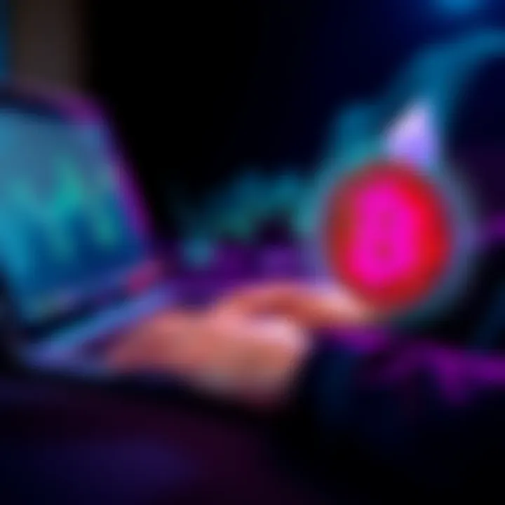 A person using a decentralized exchange on a laptop, showcasing the process of swapping Ethereum for Tether and Bitcoin securely.