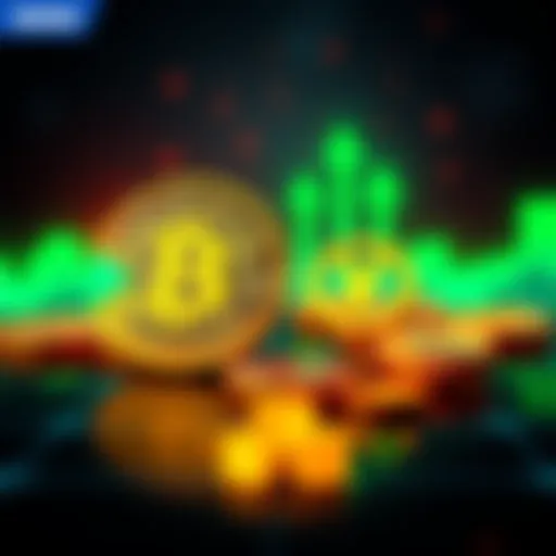 A graphic showing Bitcoin and USDT symbols with arrows indicating a trade