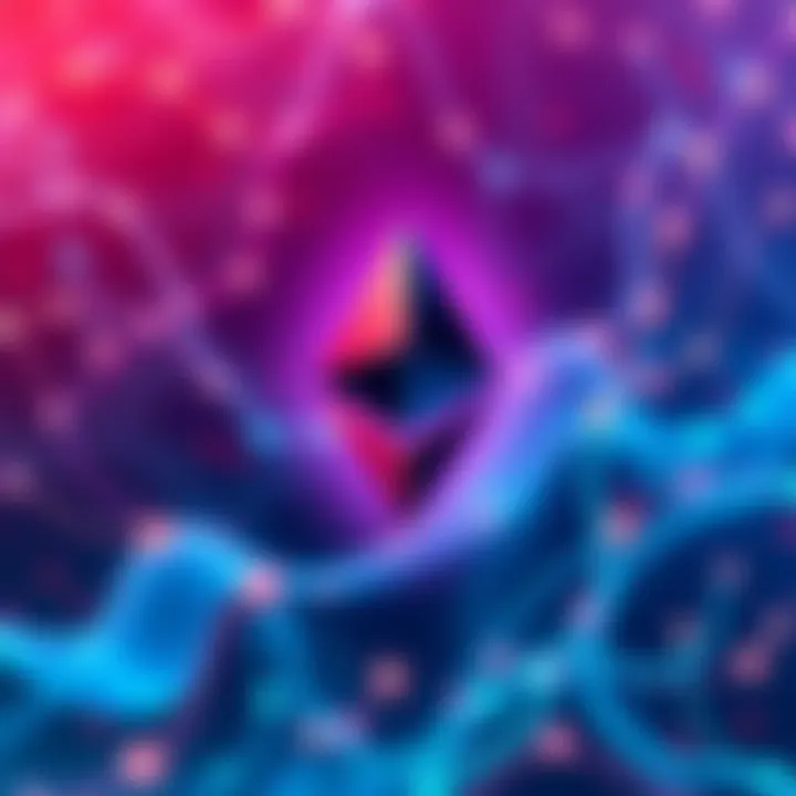Illustration showing Synthetix focusing on Ethereum Mainnet for its new Layer 1 perpetual exchange, with DeFi elements in the background
