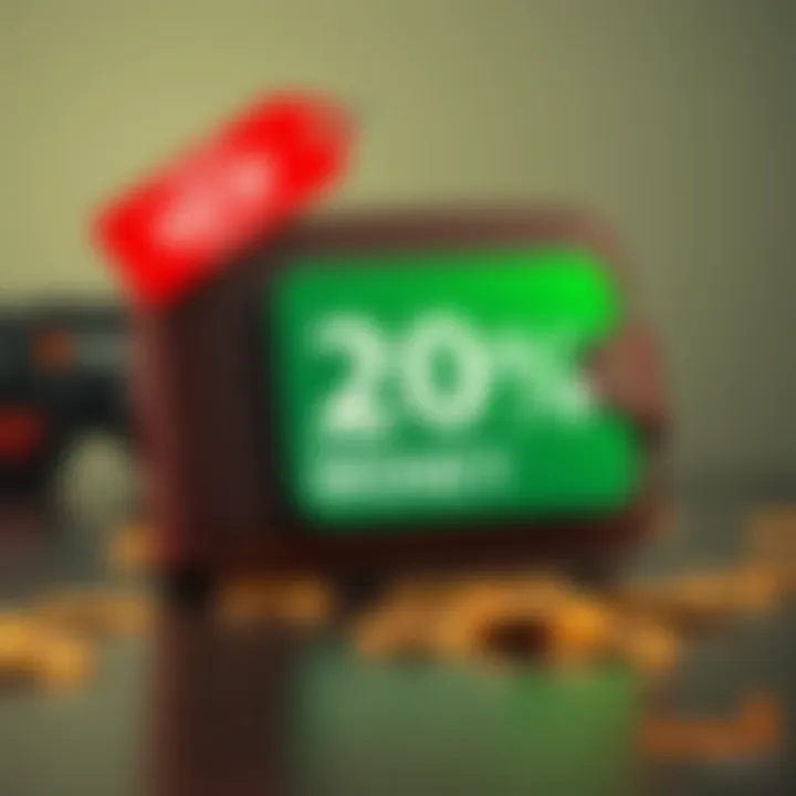 A Tangem wallet with a 20% discount tag and text code MONEY displayed