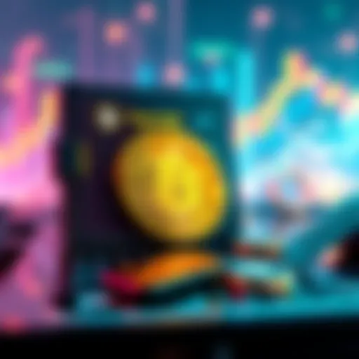 A representation of Bitcoin.ℏ supported by Tangem Wallet and Ring, showing a digital wallet interface with cryptocurrency symbols.